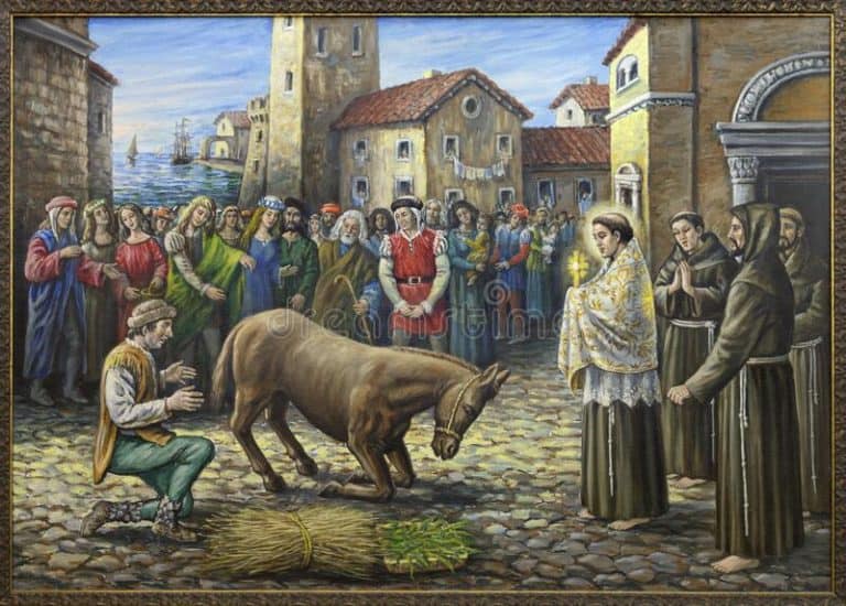Santo Antônio e o milagre da mula que se prostrou diante do Santíssimo ...