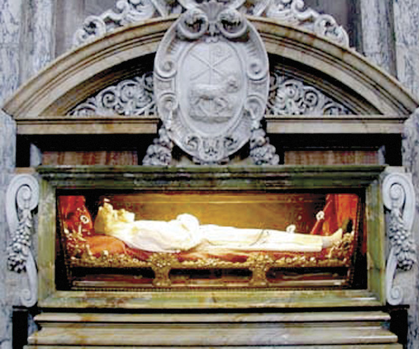 O Corpo da Beata Imelda Lambertini
permanece incor-rupto ca Capela
de São Sigismundo, em Bolonha